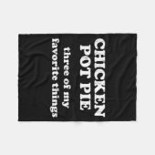 Chicken T E Three Of My Favorite Things Funny Chri Fleecedecke (Vorderseite (Horizontal))