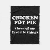 Chicken T E Three Of My Favorite Things Funny Chri Fleecedecke (Vorderseite)