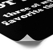 Chicken T E Three Of My Favorite Things Funny T E Poster (Ecke)