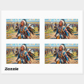 CHICKEN TANCE RECHTECKIGER AUFKLEBER (Blatt)