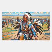 CHICKEN TANCE RECHTECKIGER AUFKLEBER (Vorderseite)