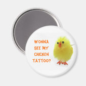 Chicken Tattoo Magnet (Vorderseite/Rückseite)