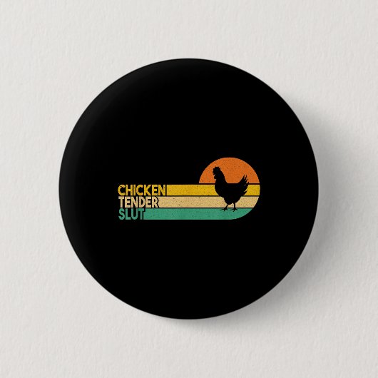 Chicken Tender Funny Crispy Nuggets Feinschmecker Button (Vorderseite)