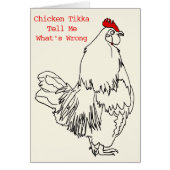 Chicken Tikka Funny Rooster Pop Song Parody Slogan (Vorne)