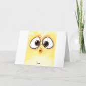 Chicken Überraschte Big Eyes Funny Birthday Card Karte (Rückseite)