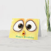 Chicken Überraschte Big Eyes Funny Birthday Card Karte (Vorderseite)