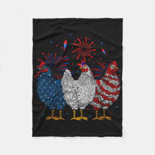 Chicken Usa Flag Patriotisches Hühnchen Lover 4. J Fleecedecke