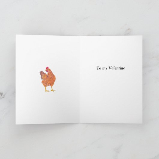 Chicken Valentine Feiertagskarte (Innenseite)