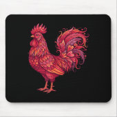 Chicken Valentines Day Heart For Farmers Cute Chic Mousepad (Vorne)