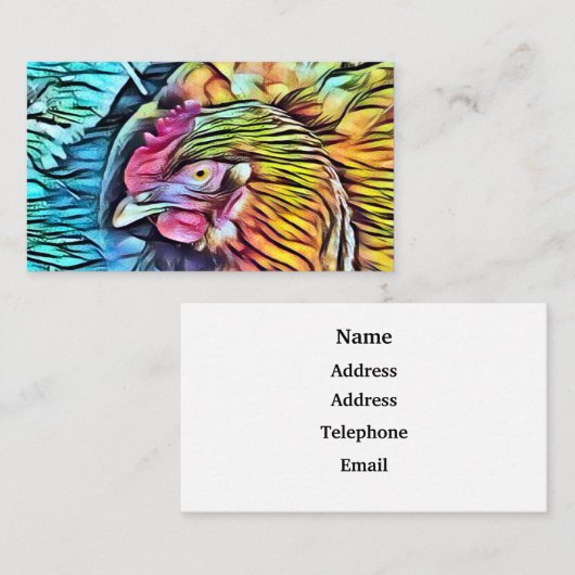 CHICKEN VISITENKARTE (Vorne/Hinten)