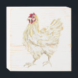 Chicken Wall Art Deco Holzkisten Schild<br><div class="desc">Mit dieser hübschen handbemalten Hühnerkunst dekorieren Sie Ihre Küche oder Zuhause mit einem weiß gekalkten Holzschild und einem wunderschönen rustikalen Hühnergemälde. Es ist ein einfaches und elegantes Bild,  um Ihre Zuhause zu dekorieren.</div>