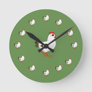 Chicken Wall Clock Chicken Lovers Gift Runde Wanduhr