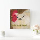 Chicken Wall Clock Quadratische Wanduhr (Zuhause)