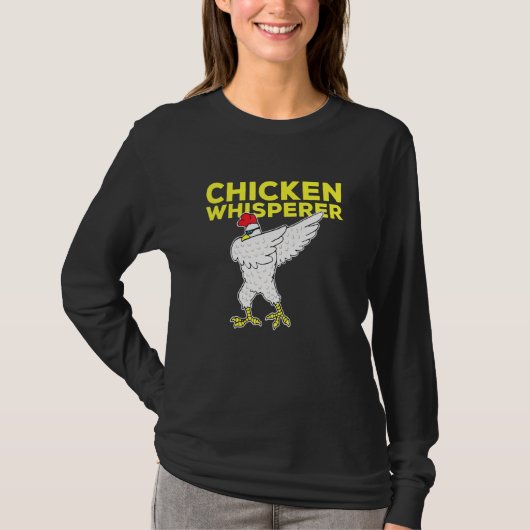 Chicken Whisperer Dabbing Rooster mit Sonnenbrille T-Shirt (Vorderseite)