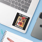 Chicken Whisperer Hühner Bauer Funny Bauer Aufkleber (Laptop mit iPhone)