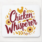 Chicken Whisperer Rustikaler Bauernhof Kerngebiet Mousepad (Vorne)