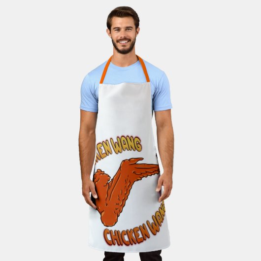 Chicken Wing All-over Print-Schürze Schürze (Getragen)
