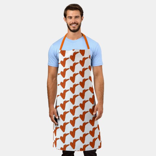 Chicken Wing All-over Print-Schürze Schürze (Getragen)