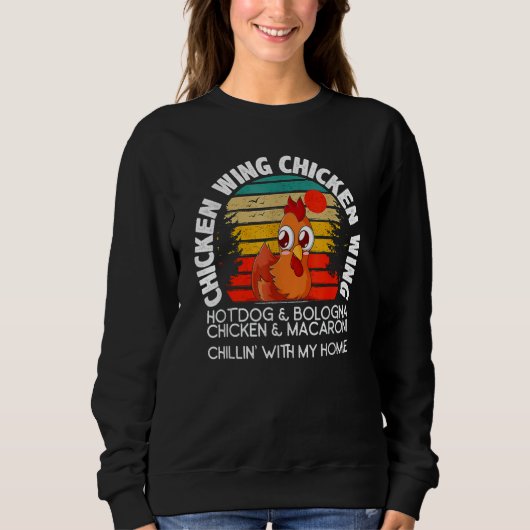 Chicken Wing Chicken Wing Hot Dog Bologna Macaroni Sweatshirt (Vorderseite)