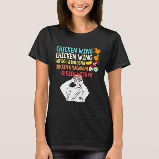 Chicken Wing Chicken Wing Hotdog Bologna Chicken M T-Shirt (Vorderseite)
