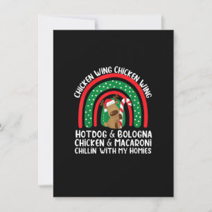 Chicken Wing Chicken Wing Hotdog & Bologna Christm Einladung
