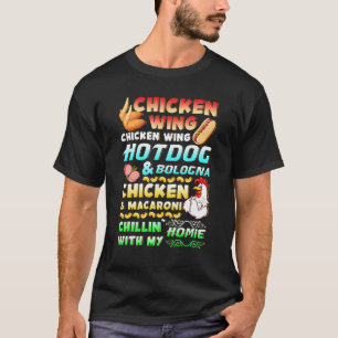 Chicken Wing Hot Dog Und Bologna Virales Song-Lyri T-Shirt