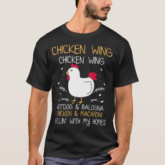 Chicken Wing Hotdog Bologna Meme Song T-Shirt (Vorderseite)