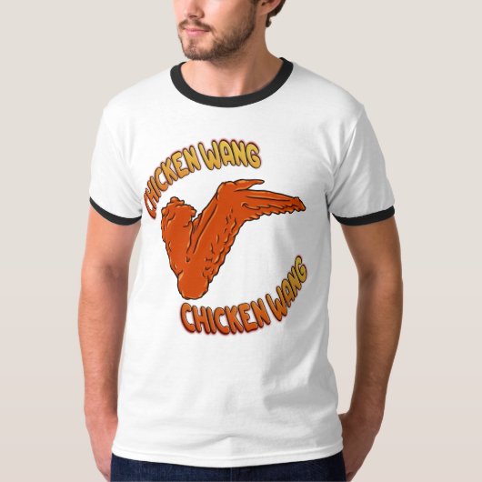 Chicken Wing Men's Basic Ringer T - Shirt (Vorderseite)