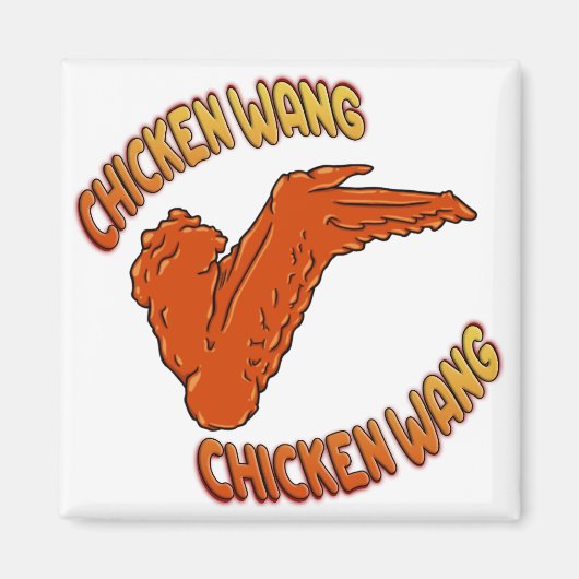 Chicken Wing Square Magnet (Vorne)