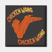 Chicken Wing Square Magnet (Vorne)
