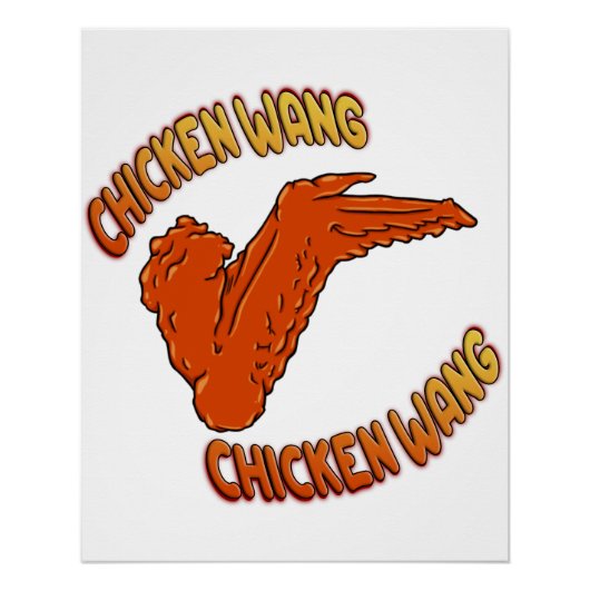 Chicken Wing Zazzle Glossle Poster (Vorderseite)