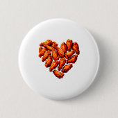 Chicken Wings Are My Valentine Heart Funny Valenti Button (Vorderseite)