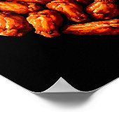 Chicken Wings Are My Valentine Heart Funny Valenti Poster (Ecke)