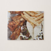 Chicken Wings Fries Taco Feinschmecker Puzzle (Horizontal)