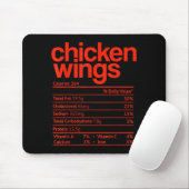Chicken Wings Nutrition Fact Funny Thanksgiving Ch Mousepad (Mit Mouse)