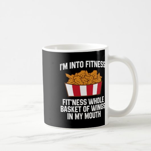 Chicken Wings Quote Hot Wing Fast Food Funny Chick Kaffeetasse (Rechts)
