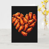 Chicken Wings sind mein Valentinsherz Lustiger Val Karte (Gelbe Blume)