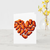 Chicken Wings sind mein Valentinsherz Lustiger Val Karte (Gelbe Blume)