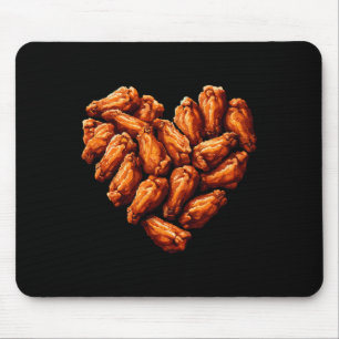 Chicken Wings sind mein Valentinsherz Lustiger Val Mousepad