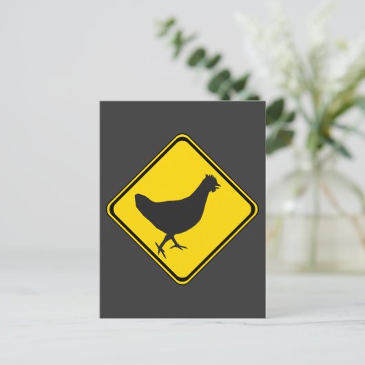 Chicken Xing! Postkarte (Stehend Vorderseite)