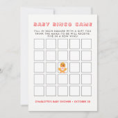 Chicken Yellow Chick Baby Dusche Bingo Spiel Einladung (Vorderseite)