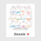 Chicken Yoga Vinyl Sticker (Blatt)