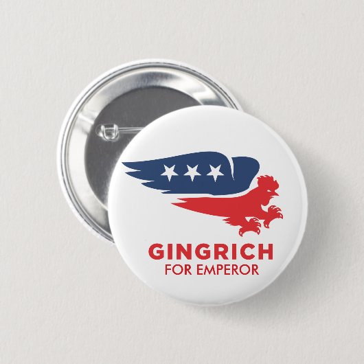 Chickenhawk Gingrich Knopf Button (Vorne & Hinten)