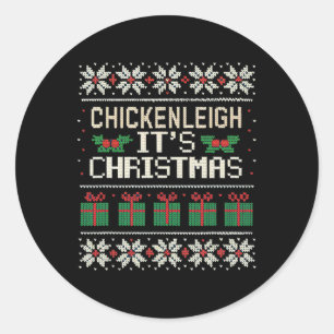 Chickenleigh Weihnachten Weihnachten Weihnachten W Runder Aufkleber