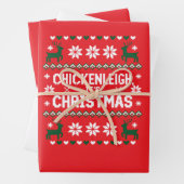 Chickenleiy sein Weihnachten Funny Weihnachten Wei Geschenkpapier Set (Beispiel)