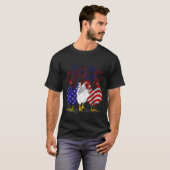 Chickens American Flag Patriotic Farmer 4Th Of Jul T-Shirt (Vorne ganz)