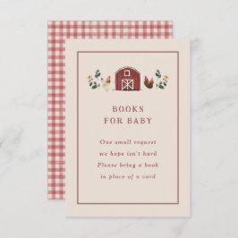 Chickens Barn Charming Farm Baby Shower Books Begleitkarte