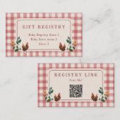 Chickens Barn Charming Farm Shower Gift Registry Begleitkarte (Vorne/Hinten)