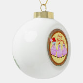 Chickens Christmas Keramik Kugel-Ornament (Links)