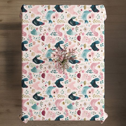 Chickens Cottagecore  Tischdecke